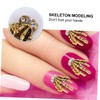 IWOWHERO 10Pcs Alloy Skeleton Hand Nail Art Decoration DIY Manicure