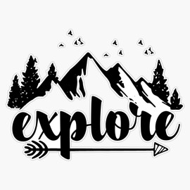STG Trading Explore Nature Gift Vinyl Bumper Sticker Decal Waterproof 5"