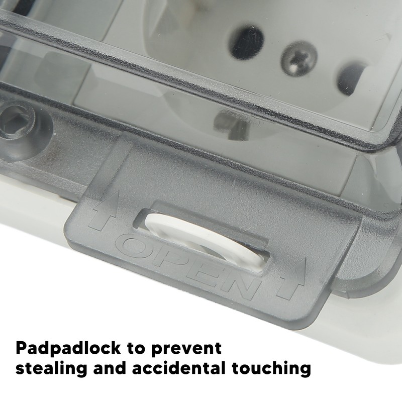 Standard IP66 Waterproof Wall Outlet Wall Mounted Concealed Plug Adapter