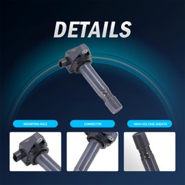 Techie 1 Pcs Car Ignition Coil,Compatible with Honda Civic 2006-2011,Replace OE UF582, C1580.30520-RNA-A01
