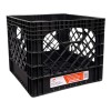 Juggernaut Storage 16QT Heavy-Duty Plastic Square Milk Crate Black