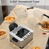 CHEFJOY Electric Deep Fryer with 3 Baskets, 5.3Qt Adjustable Temperature