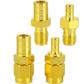Greluma SMA to SMB Kit (4 PCS) RF Adapter Plug SMA Male/Female to SMB Male/Female for DAB Digital Radio