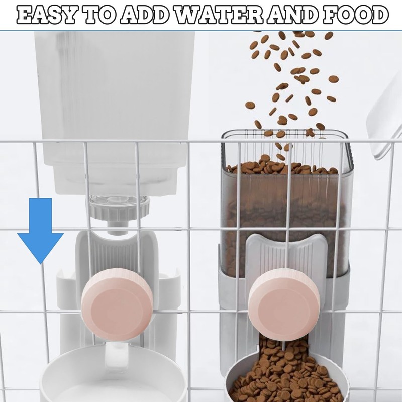 kathson Rabbit Gravity Auto Feeder Set 35oz Hanging Automatic Food