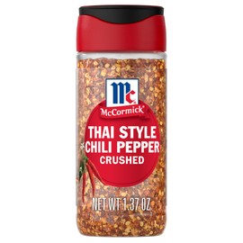McCormick Thai Style Chili Pepper, Crushed, For Pasta, Stir-Fry, Salad Dressing, Marinade, Drunken Noodles, Pad Thai, and More, 1.37 oz