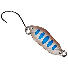 Spoon Trout Blinker 3.3g for Throwing Fishing, Flasher for Bass and Trout, Copper/Blue Dots