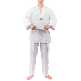 AAMA Student White V-Neck Taekwondo Uniform - 5