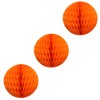 3-pack 5 Inch Honeycomb Tissue Paper Balls (Orange)