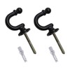 INBOLM 2pack Tie Back Hooks For Curtains Black Curtain Tie