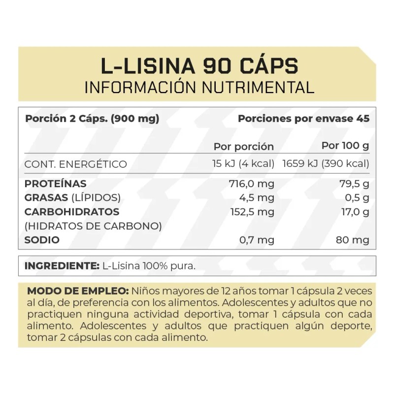 L-lisina (90 Caps) - Prowinner Sin Sabor