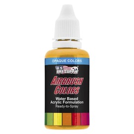 US Art Supply 1-Ounce Opaque Canary Yellow Airbrush Paint