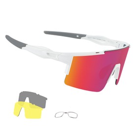 OULAIQI Cycling Sunglasses Polarized TR90 Sunglasses for Men Women UV400 Protection Fishing Running Baseball Softball Glasses