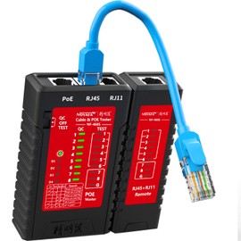 NF-468s Network Cable Tester, Ethernet Tester,Cable Mapper, Check Continuity -RJ45, RJ11, RJ12, RJ45, CAT5, CAT5E, CAT6, CAT6A,Telephone line CAT3.