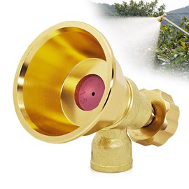 SAMIQU Brass Atomizing Nozzle - Adjustable, High-Pressure Irrigation Spray Misting Sprayer for Agricultural Spraying, Sprinkler Nozzle for Garden, Lawn - Water for Plant