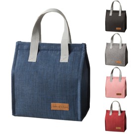 baizhong Lunch Bags for Women Men, Portable Lunch Box Bag, Insulated Cooler Bag Thermal Leak-Proof Lunch Organizer (Blue, One Size)