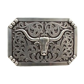 Nocona Mens Nocona Longhorn Rectangle Buckle