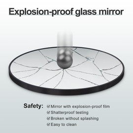 Arcus Home Round Mirror Black Circle Mirror 30 Inch Bathroom Mirror with Powder Coated Iron Frame, Mirrors for Bedroom, Wall, Living Room, Vanity, Entryway