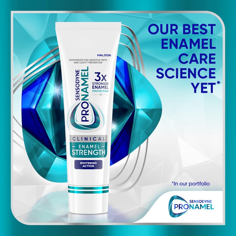 Sensodyne Pronamel Clinical Enamel Strengthening Toothpaste, Whitening Action, 3.4 oz