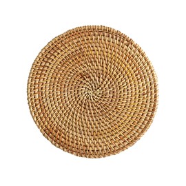 Trivet, Rattan Knitting, Heat Resistant Trivet, Set of 2, Natural Material, Rattan Mat, Rattan, Round, Washable Insulation Mat, Natural Rattan, Thick, Heat Insulation Hot Pad, Handmade Pot Mat, Heat