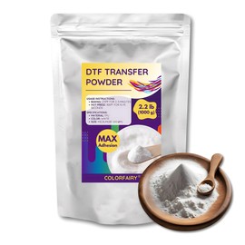 Colorfairy DTF Transfer Powder, 1000g (35.3oz) White High-Bond Hot Melt Adhesive for DTF & DTG Printers – Ideal PreTreat Powder for Sublimation on All Fabrics: Cotton, Jeans, T-Shirts