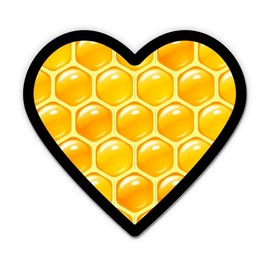 GT Graphics Honey Comb Heart Cute Bee Keeper - 12" Vinyl Sticker Waterproof Decal