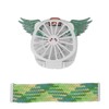 Mini Watch Fan Angel Wing Design USB Charging Wireless Braided