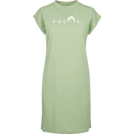 Hippowarehouse Basketball Heartbeat t-Shirt Dress Women's Adults Nightie Nightdress