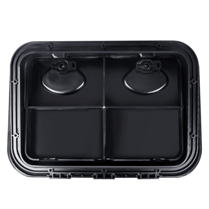 smartmarine Marine Deck Access Hatch 17.3“×12.4 Black Rectangle Boat Hatch