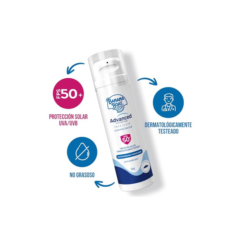 BANANA BOAT FACE FLUID SPF50+ 50ML