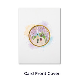 Cardology - Wisteria Pop-Up Greeting Card | 3D Wisteria Garden Scene, Romantic Anniversary Card, Engagement Card or Wedding Congratulations Card | Handmade