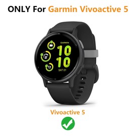 HOMTERN 3-Pack Cases for Garmin Vivoactive 5,Flexible TPU Full Covered Shell Shockproof Scratch-Proof Screen Protector Case, 3 Pack Clear