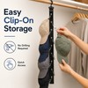 Hat Organizer for Closet Storage – 8-Clip Hanging Rack for