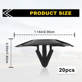 Hood Insulation Retainers Compatible with Chrysler Jeep Dodge Ram Cherokee Grand Cherokee Replacement 4878883AA Nylon Bumper Cover Retainer Clip - 20PCS