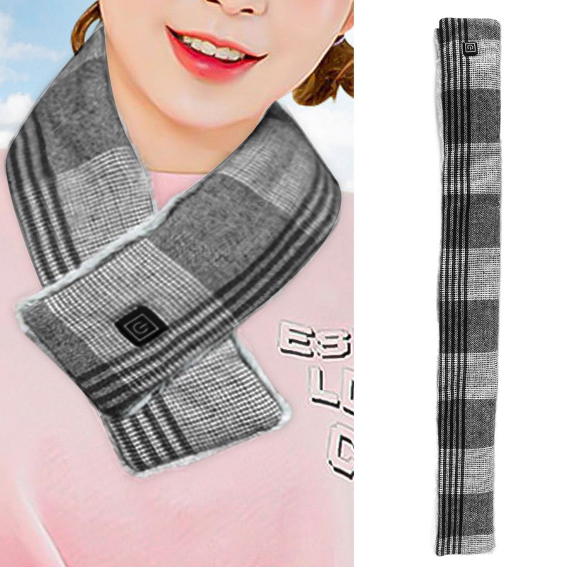 Electric Heated Scarf USB Smart Neckerchief Washable Warm Neck Gaiter