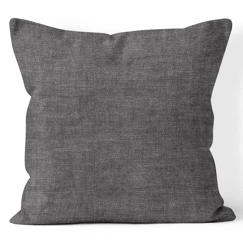 Encasa Homes Chenille Cushion Covers, Set of 2, Grey, 50