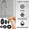 150 PCS Flat Rubber Washers Assortment Kit, Black Rubber Washers