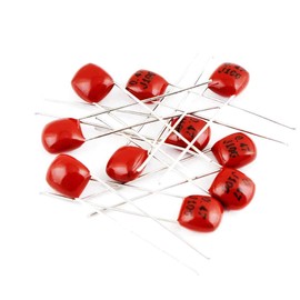 100 Piece Polypropylene Metallised Film Capacitor Kit with Case - 10 Values