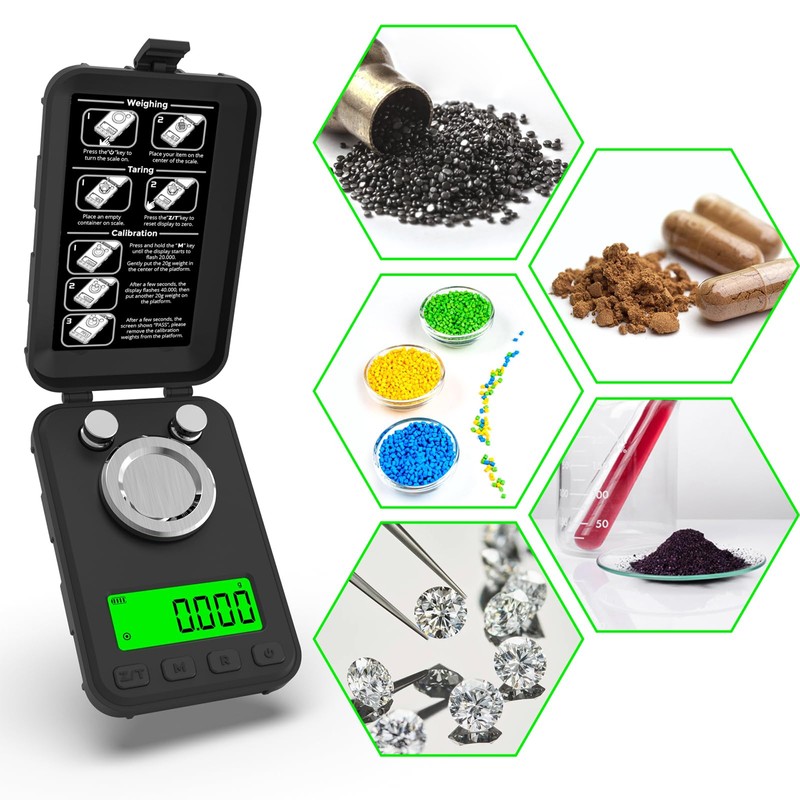 MAXUS Reloading Scale 50g/0.001g with Powder Trickler, Powder Scale with