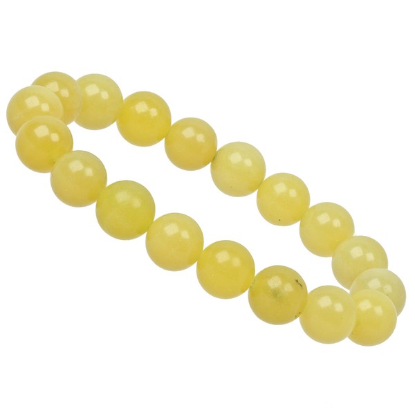 ELEDORO Stretch bracelet made of genuine gemstone beads 10 mm: