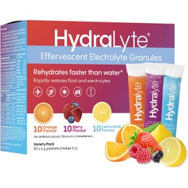 HydraLyte Electrolyte Powder, Low Sugar Electrolyte Packets Designed for Rapid Hydration, Safe Hydration for All Ages - Made with All Natural Ingredients, 30 Servings, Classic Variety