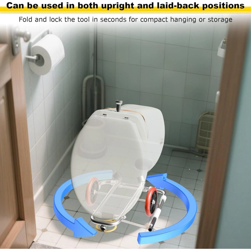 Lymоrехаn Toilet Installation JackStainless Steel Foldable Toilet Cart Jack with