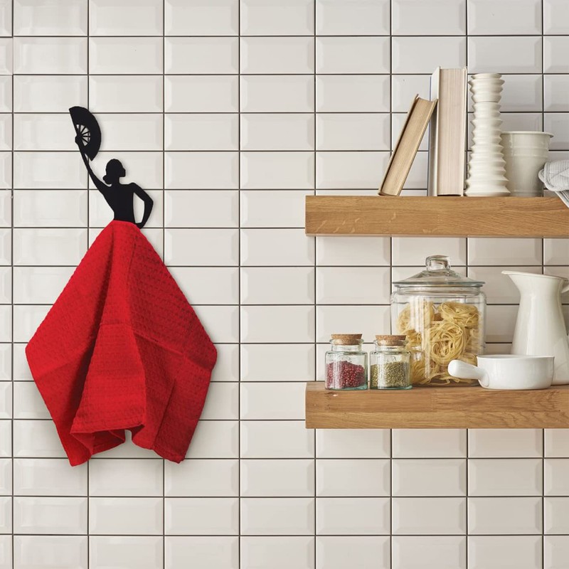 Ol Hook - Black Metal Kitchen Towel Hanger By Artori