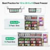 iSPECLE Deep Freezer Organizer Bins - 3 Pack Large Freezer