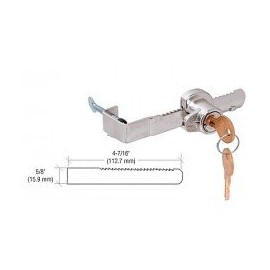 CRL Chrome"Adjustable" Sliding Glass Door Lock with Thumb Screw Adjustment for up to 1/2" Thick Door