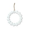DARO DEKO Wooden Flower Wreath White Diameter 25 cm with