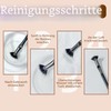 GmwyCzV Pack of 5 Angled Fan-Shaped Eyelash Brush, Foldable Wavy