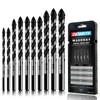 10-Piece Masonry Drill Bit Set for Concrete Tile Glass Ceramic