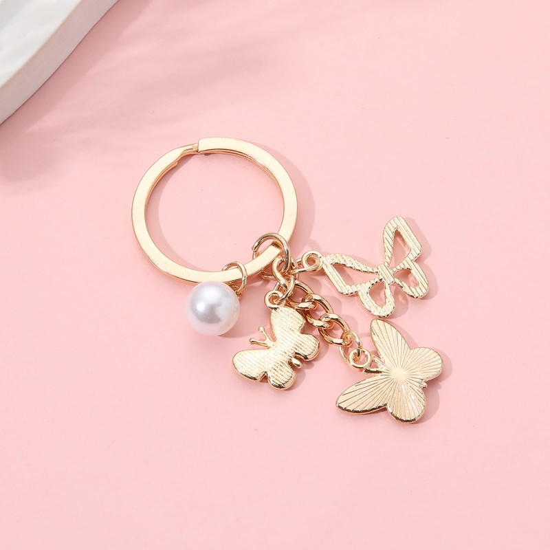 PHAETON 20PCS Crystal Butterfly Keychain Butterfly Shape Key Chain with