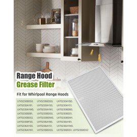 2Pcs W11177751 Range Hood Grease Filter Fit for Whirlpool Range Hood, Replace W10419114 W11176974 W10834041，17.25'' x 11.25'' x 0.38'' Filter