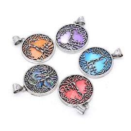 Zotoone Natural Mother of Pearl Shell Pendant Charms, Abalone Shell Pendant Gemstone Pendant Seashell Shell Pendant Charms for DIY Necklace Jewelry Making (6Pcs)